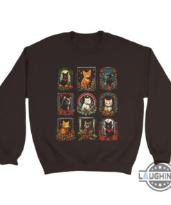 Vintage Christmas Cat Sweatshirt T Shirt Hoodie Gift For Cat Moms And Dads Meowy Christmas Shirt Vintage Christmas Cat Sweatshirt T Shirt Hoodie Gift For Cat Moms And Dads Meowy Christmas Shirt