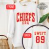 Vintage Kansas City Chiefs Sweatshirt Tshirt Hoodie Mens Womens Double Sided In My Chiefs Era Swift 89 Shirts Kc Chiefs Football T Shirt Taylor Swift At Chiefs Game Shirt