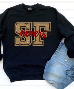 Vintage Niners Sweatshirt Tshirt Hoodie Mens Womens San Francisco 49Ers Football Shirts Faux Glitter Sf Bang Bang Niners Gang 49Er Sweater Game Day Gift Vintage Niners Sweatshirt Tshirt Hoodie Mens Womens San Francisco 49Ers Football Shirts Faux Glitter Sf Bang Bang Niners Gang 49Er Sweater Game Day Gift