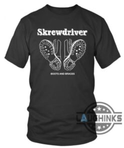Vintage Skrewdriver Band Shirt Boots And Braces Schwarz Tee Classic Retro Style