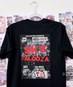 Vintage Stray Kids Tshirt Sweatshirt Hoodie Reprinted Skz Stray Kids World Domination Palooza Concert 2024 Shirts