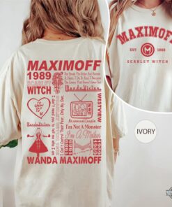 Wanda Maximoff T Shirt Sweatshirt Hoodie 2 Sided Marvel Vision And Scarlet Witch Shirt Wanda And Vision Shirts Avengers Tshirt Maximoff 1989 Tee Gift Wanda Maximoff T Shirt Sweatshirt Hoodie 2 Sided Marvel Vision And Scarlet Witch Shirt Wanda And Vision Shirts Avengers Tshirt Maximoff 1989 Tee Gift