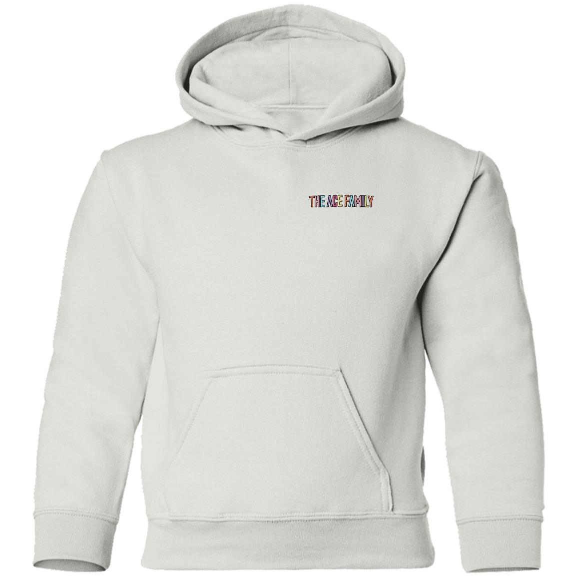 Ace Family Merch Pastel Ace Signature White Youth Hoodie Ace Family Merch Pastel Ace Signature White Youth Hoodie