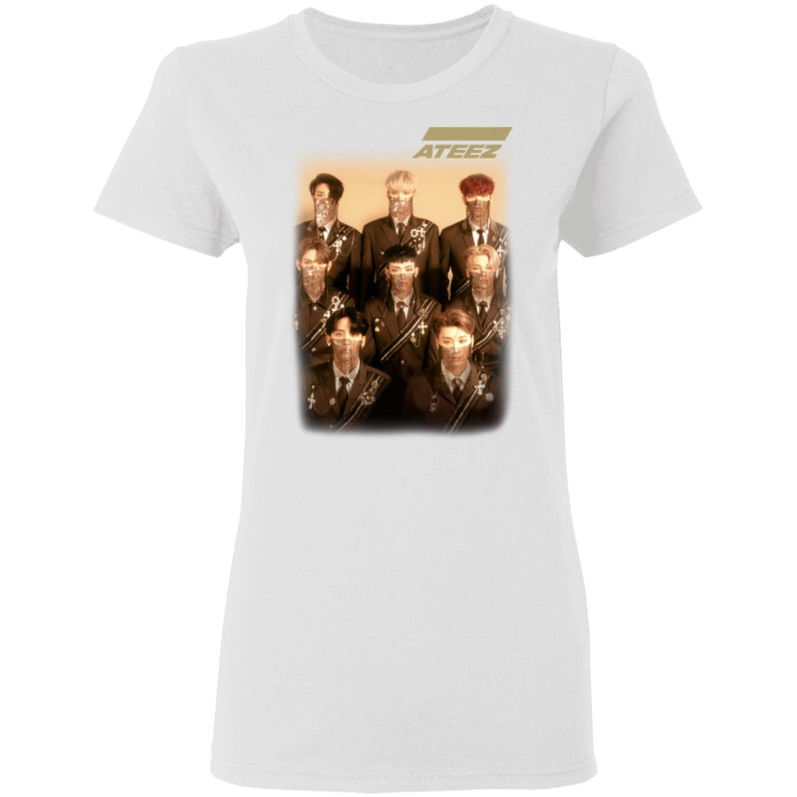 Ateez Official Merch Treasure Ladies White Tee Ateez Official Merch Treasure Ladies White Tee