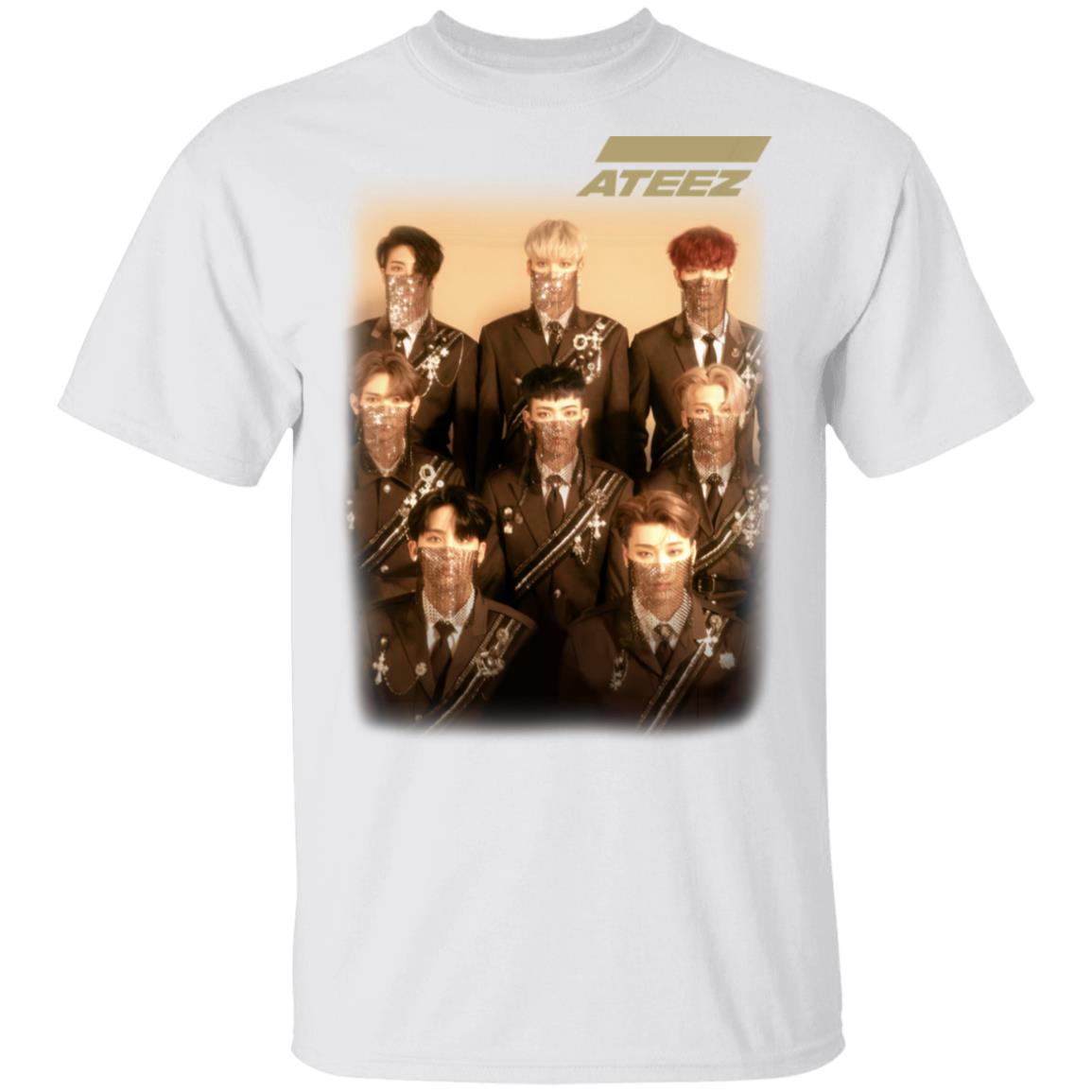 Ateez Official Merch Treasure Mens White Tee Ateez Official Merch Treasure Mens White Tee