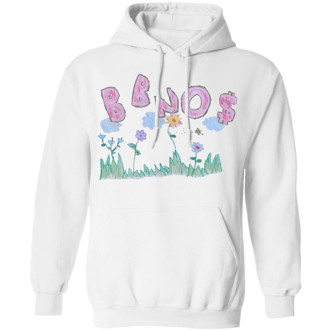 BBNO Merch Crayon Pullover White Hoodie BBNO Merch Crayon Pullover White Hoodie
