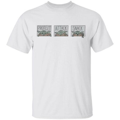 Baby Yoda The Child Protect Attack And Snack T-Shirt