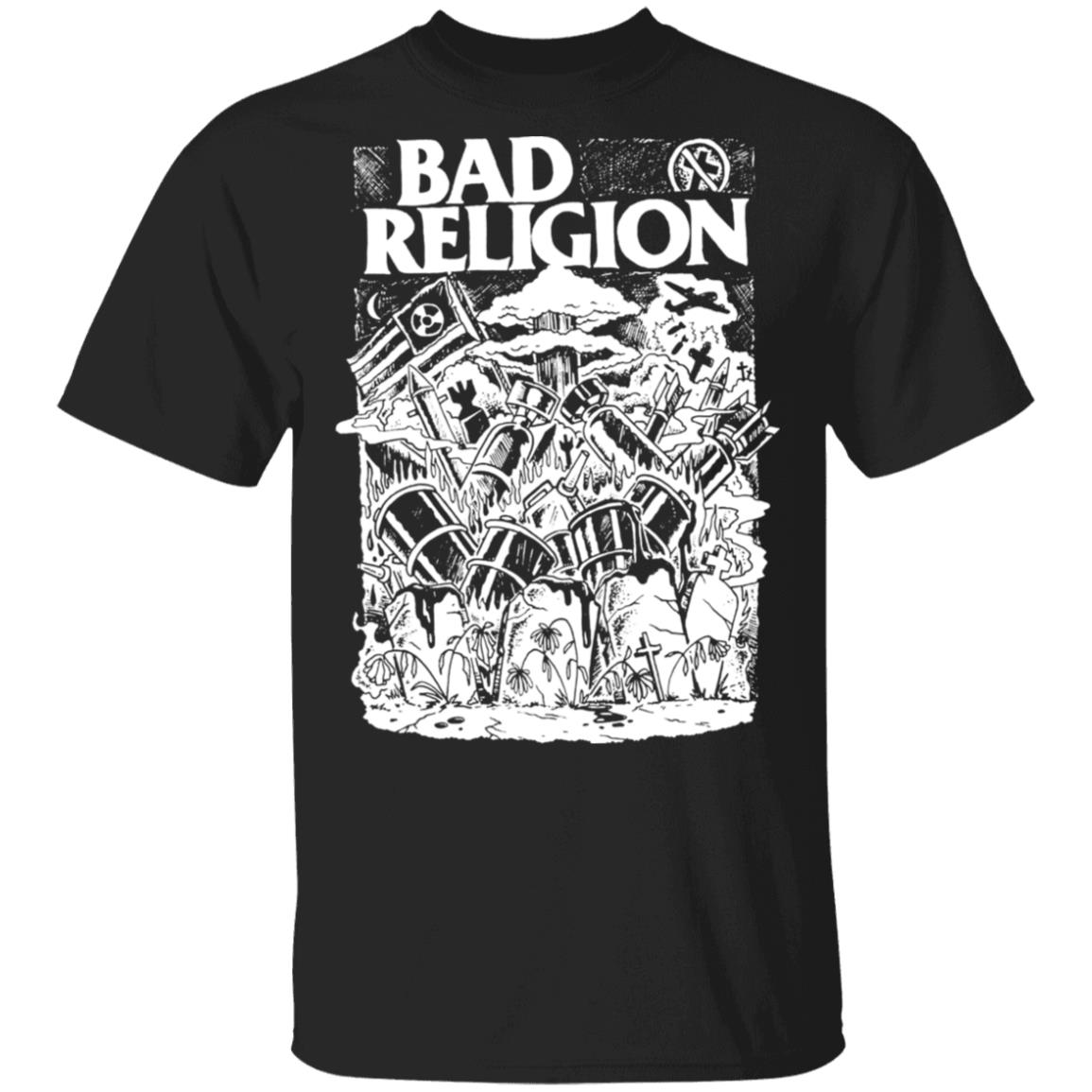 Bad Religion Merch Wasteland Tee Black Bad Religion Merch Wasteland Tee Black