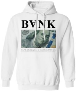 Bank Merch B Franklin White Hoodie Bank Merch B Franklin White Hoodie