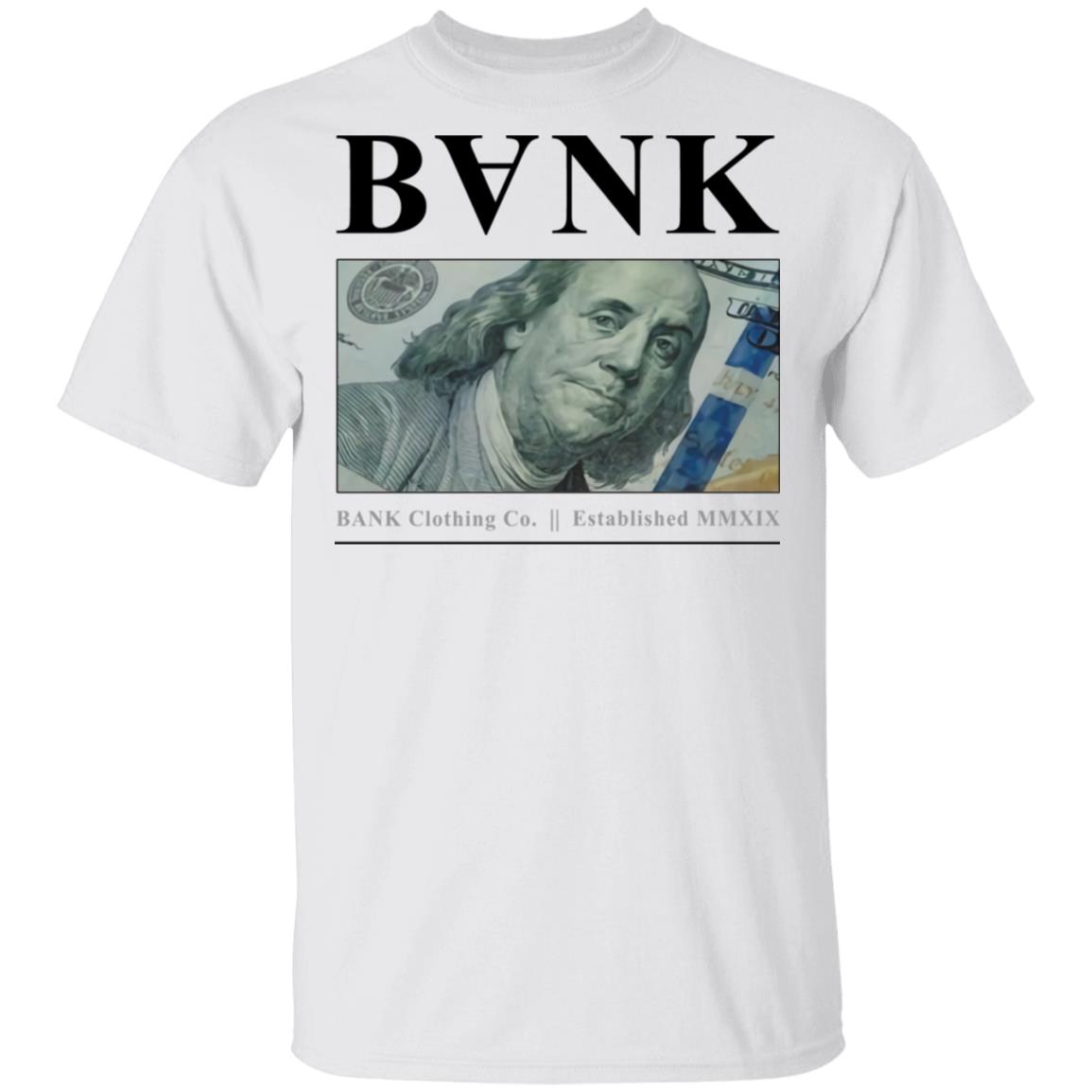 Bank Merch B Franklin White Tee Bank Merch B Franklin White Tee