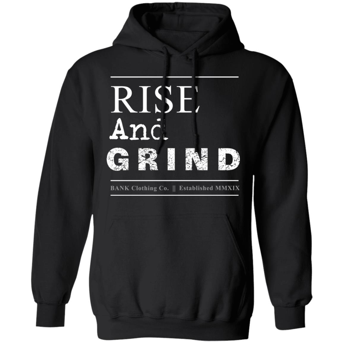 Bank Merch Rise and Grind Black Hoodie Bank Merch Rise and Grind Black Hoodie