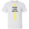 Black Lives Matter Merch Official 3 Stripe Streak Unisex White Tee