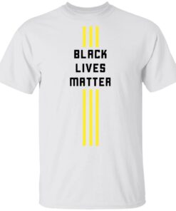 Black Lives Matter Merch Official 3 Stripe Streak Unisex White Tee Black Lives Matter Merch Official 3 Stripe Streak Unisex White Tee