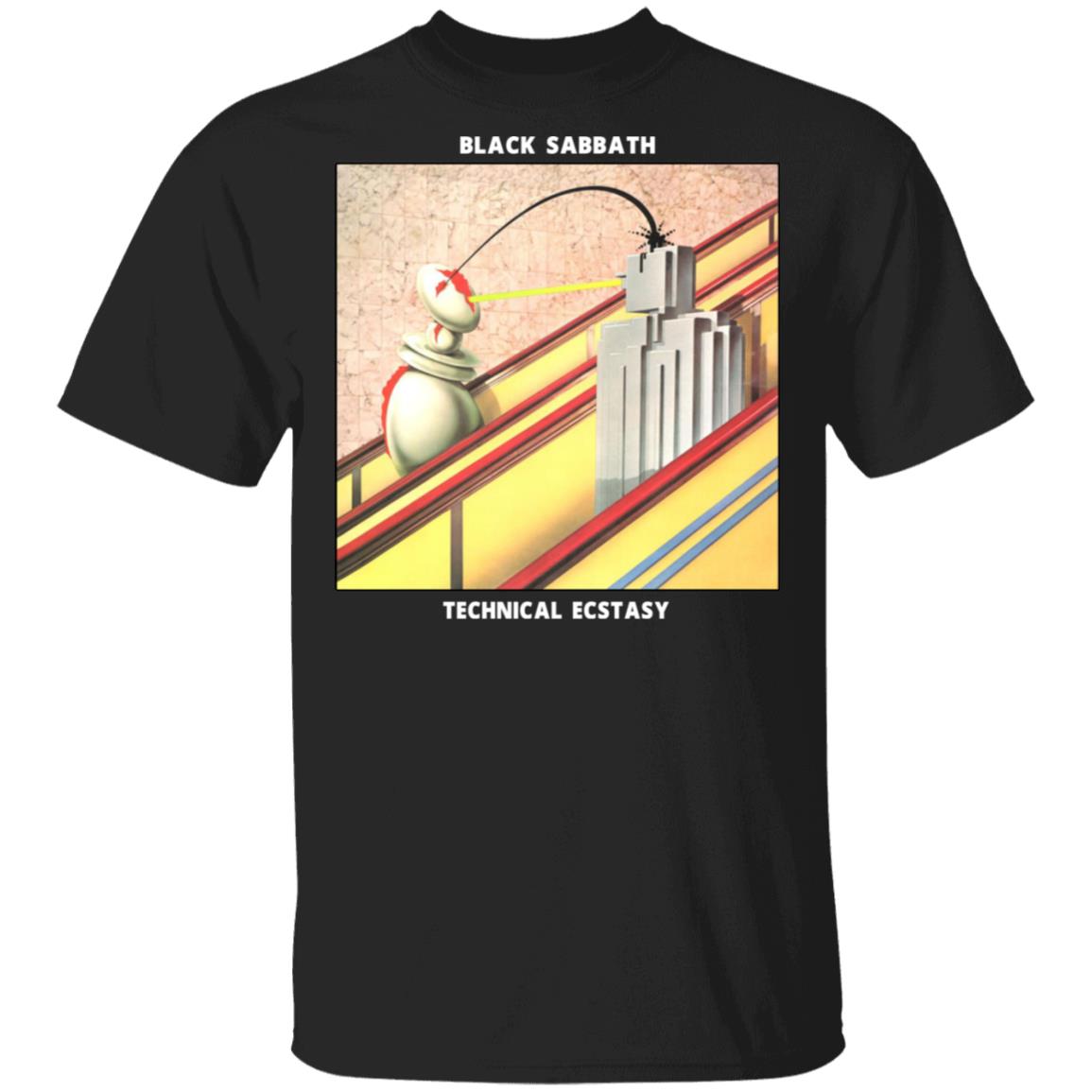 Black Sabbath Merch Technical Ecstasy Black T-Shirt Black Sabbath Merch Technical Ecstasy Black T-Shirt