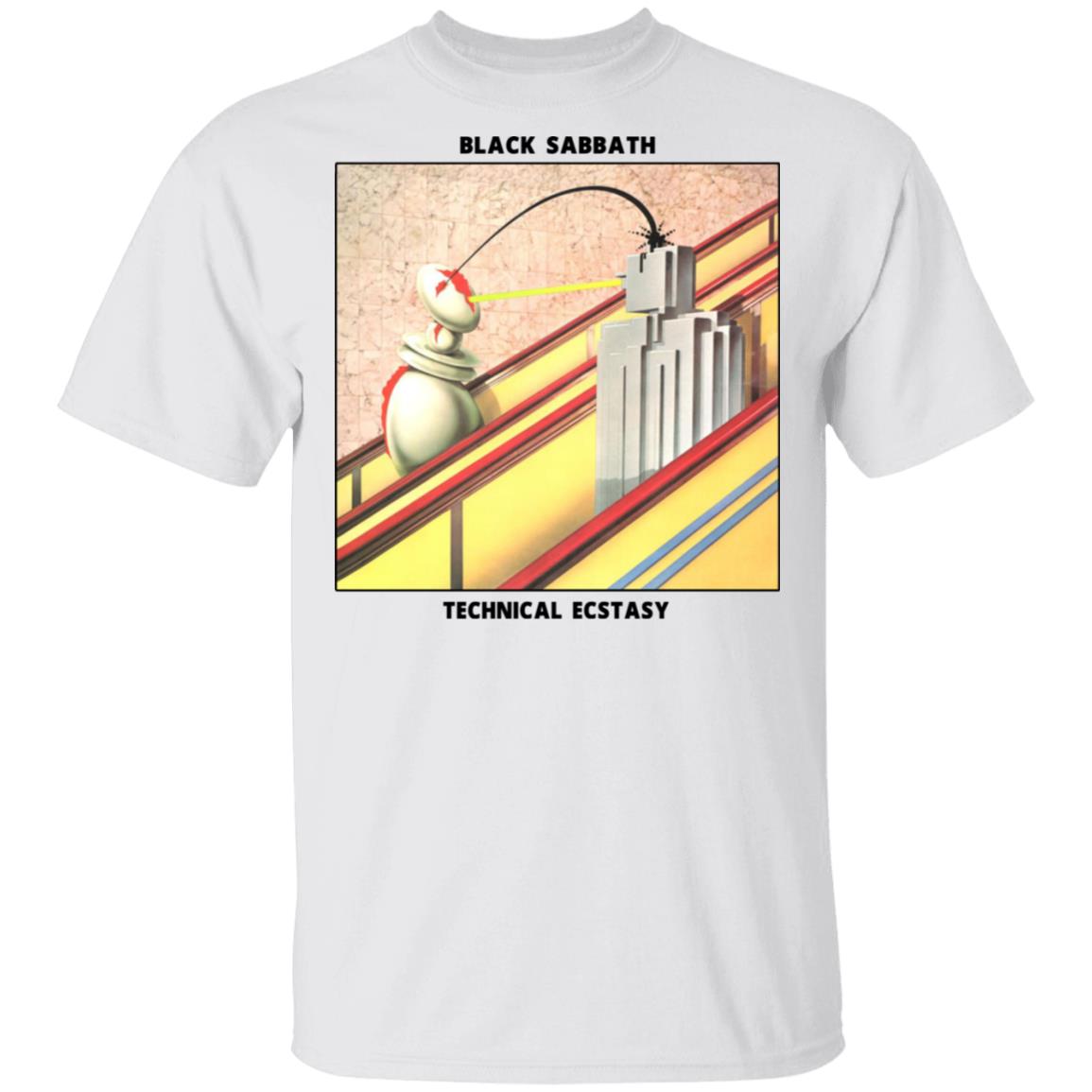 Black Sabbath Merch Technical Ecstasy White T-Shirt Black Sabbath Merch Technical Ecstasy White T-Shirt