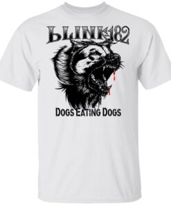 Blink182 Merch Dogs Eating Dogs Album Cover White Tee Blink182 Merch Dogs Eating Dogs Album Cover White Tee