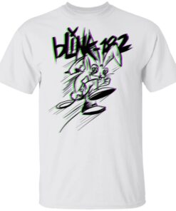 Blink182 Merch Double Bunny White Tee Blink182 Merch Double Bunny White Tee