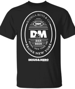 Bodega Boys Merch Desus Mero Beer Label Black T-Shirt Bodega Boys Merch Desus Mero Beer Label Black T-Shirt