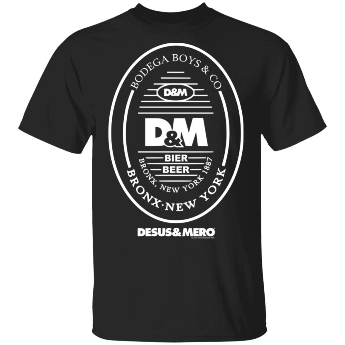 Bodega Boys Merch Desus Mero Beer Label Black T-Shirt Bodega Boys Merch Desus Mero Beer Label Black T-Shirt