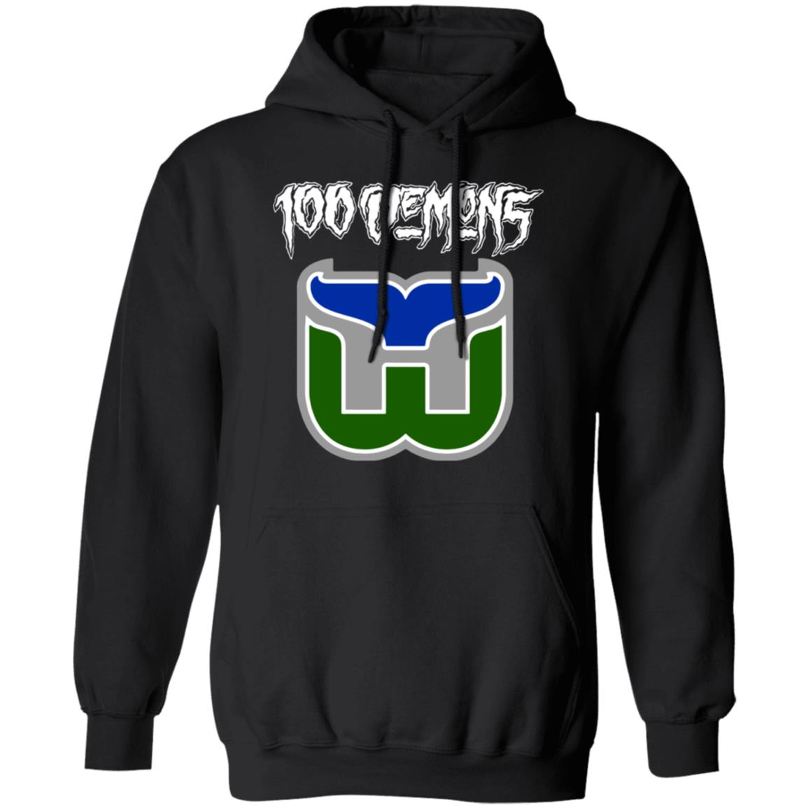 Brass City Merch 100 Demons Whalers Hoodie Brass City Merch 100 Demons Whalers Hoodie