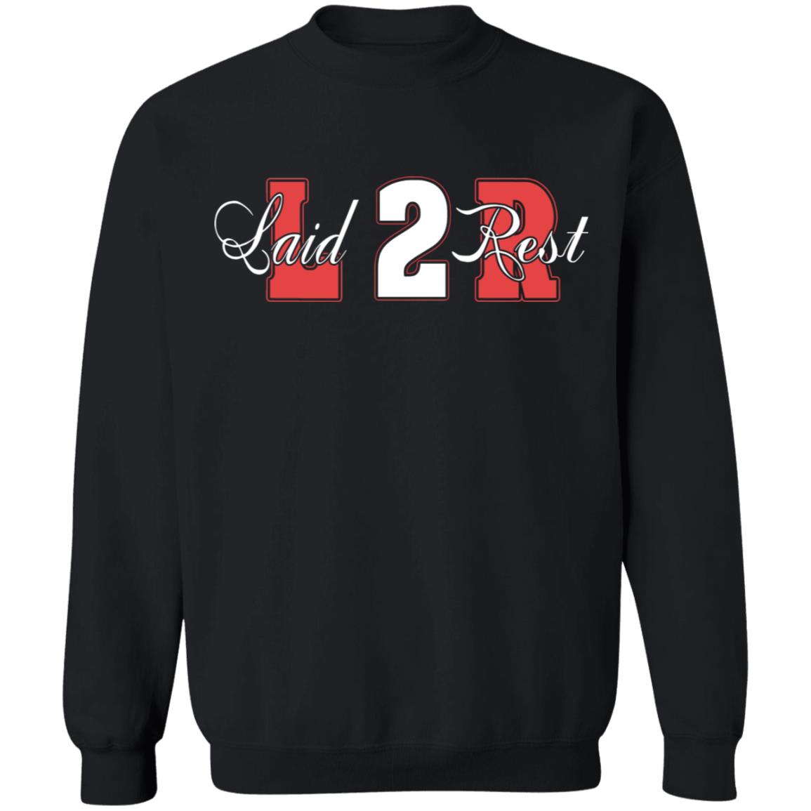 Brass City Merch Laid 2 Rest Never Back Down Crewneck Brass City Merch Laid 2 Rest Never Back Down Crewneck