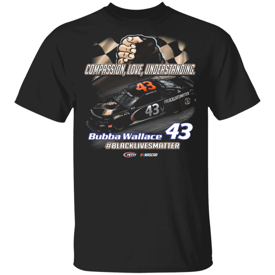 Bubba Wallace Checkered Flag Black #BlackLivesMatter Shirt Bubba Wallace Checkered Flag Black #BlackLivesMatter Shirt