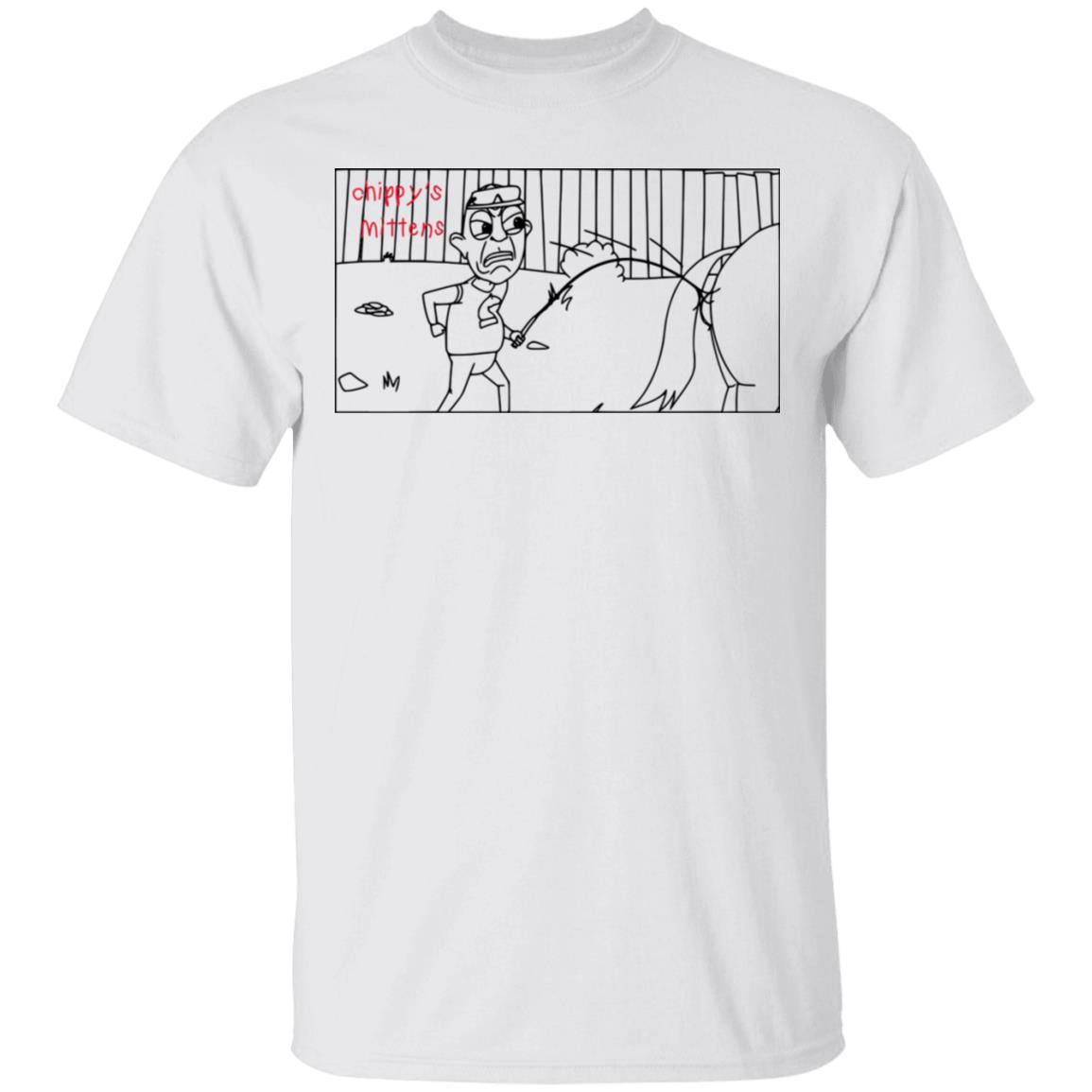 Chip Chipperson Merch Chippy's Mittens White Shirt Chip Chipperson Merch Chippy's Mittens White Shirt