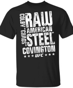 Colby Covington Merch Colby Chaos Covington American Steel Red T-Shirt Colby Covington Merch Colby Chaos Covington American Steel Red T-Shirt