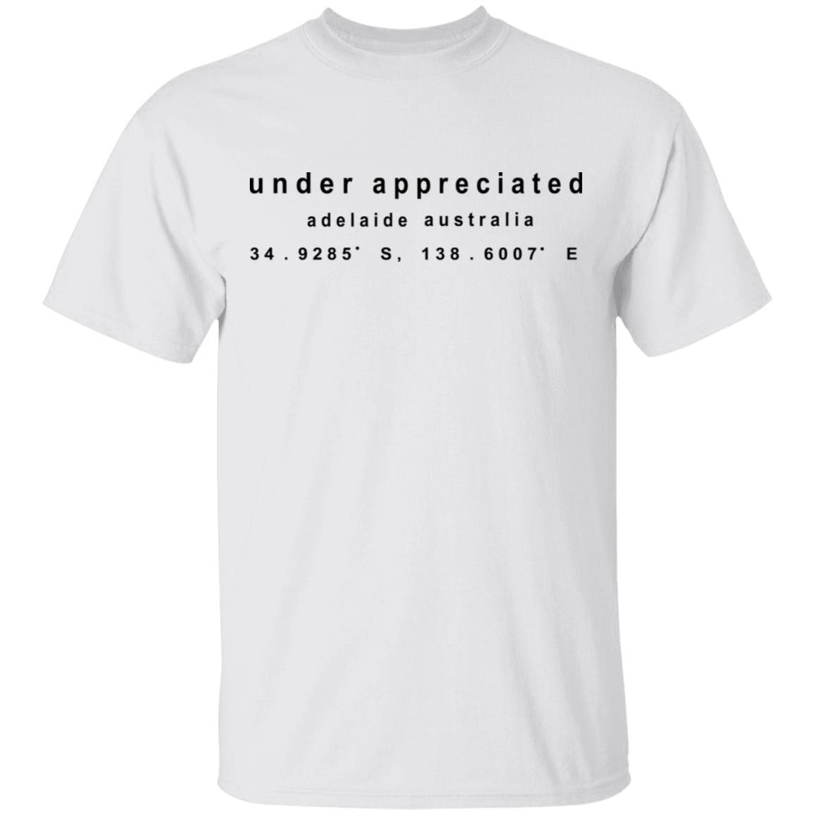 Corey La Barrie Merch Under Appreciated Coordinates White Shirt Corey La Barrie Merch Under Appreciated Coordinates White Shirt