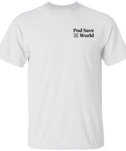 Crooked Media Merch POD Save The World Lapel Logo White T-Shirt Crooked Media Merch POD Save The World Lapel Logo White T-Shirt