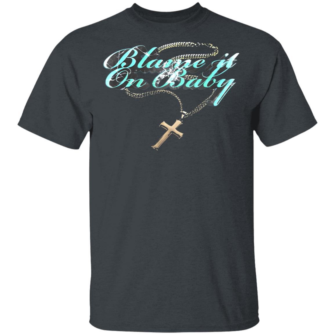 Dababy Merch Blame It On Baby White Chain T-Shirt Dababy Merch Blame It On Baby White Chain T-Shirt