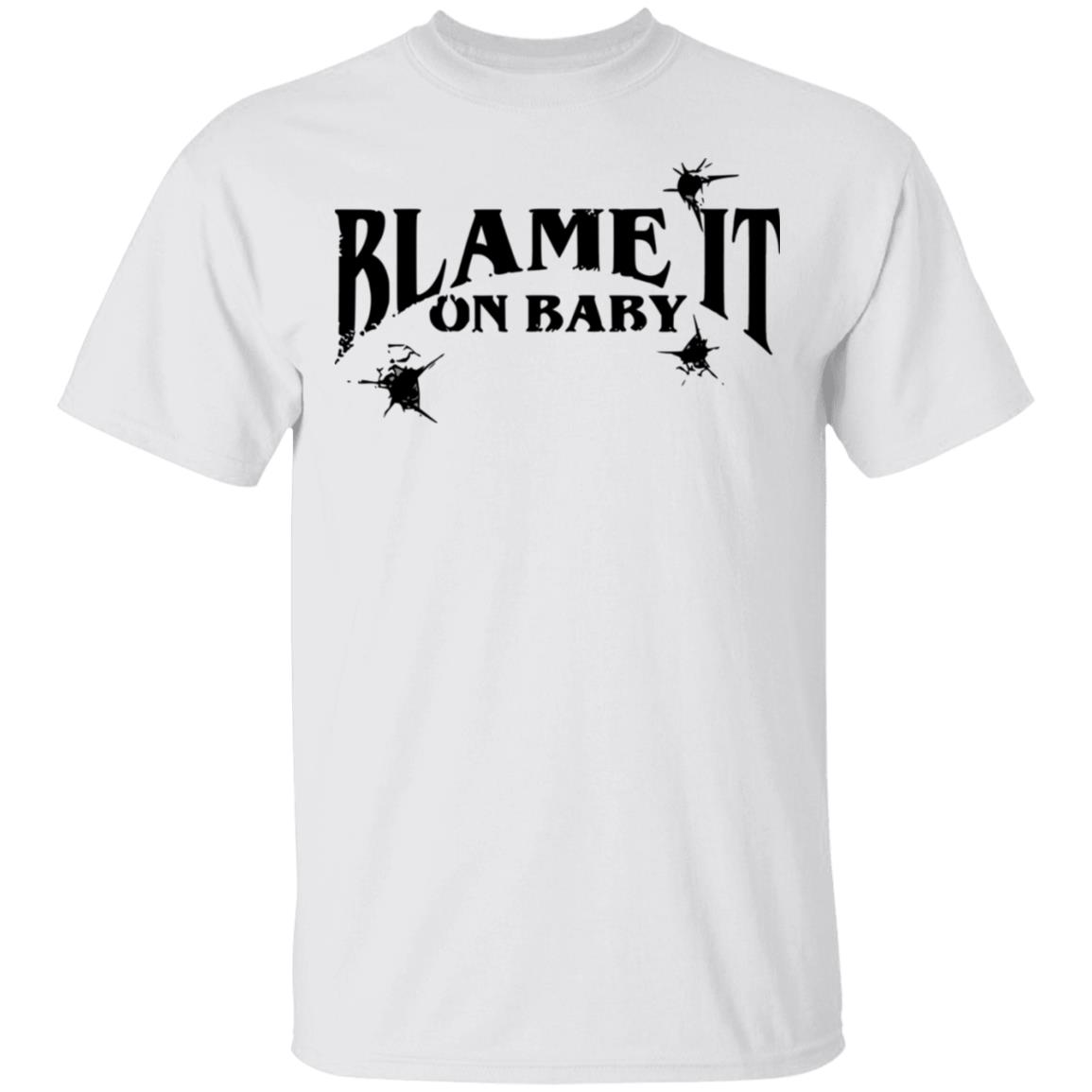 Dababy Merch Blame It On Baby White Logo T-Shirt Dababy Merch Blame It On Baby White Logo T-Shirt