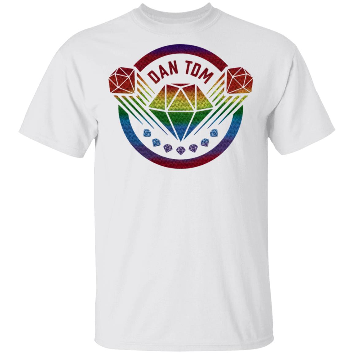 Dantdm Merch DanTDM White Rainbow Hologram T-Shirt Dantdm Merch DanTDM White Rainbow Hologram T-Shirt
