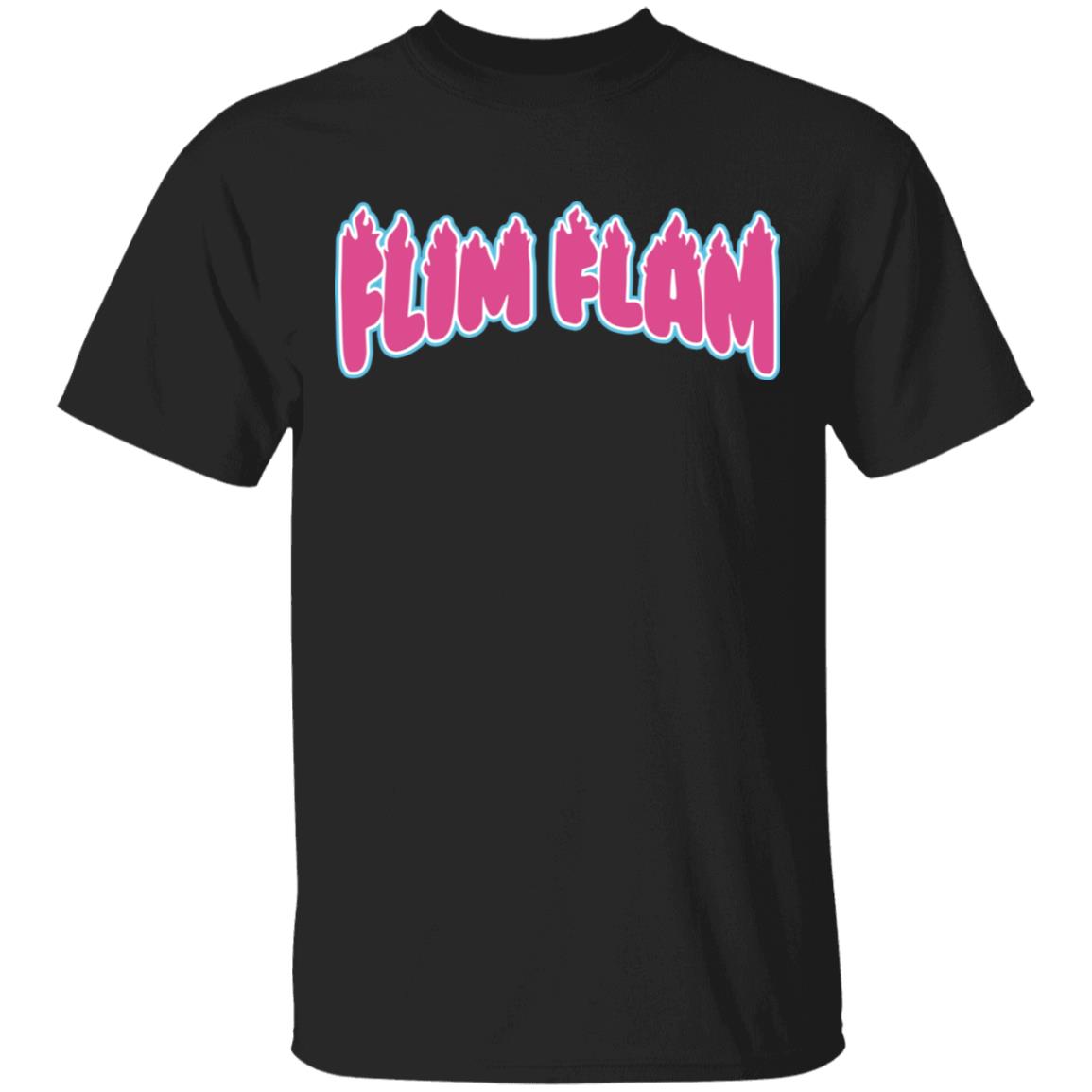 Flimflam Merch Flaming Text Shirt Flimflam Merch Flaming Text Shirt