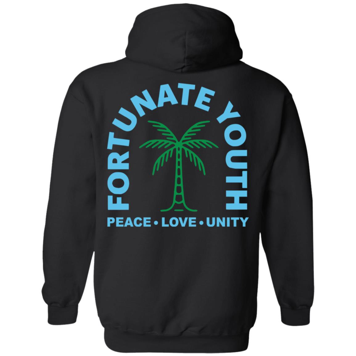 Fortunate Youth Merch PLU Palm Navy Hoodie Fortunate Youth Merch PLU Palm Navy Hoodie