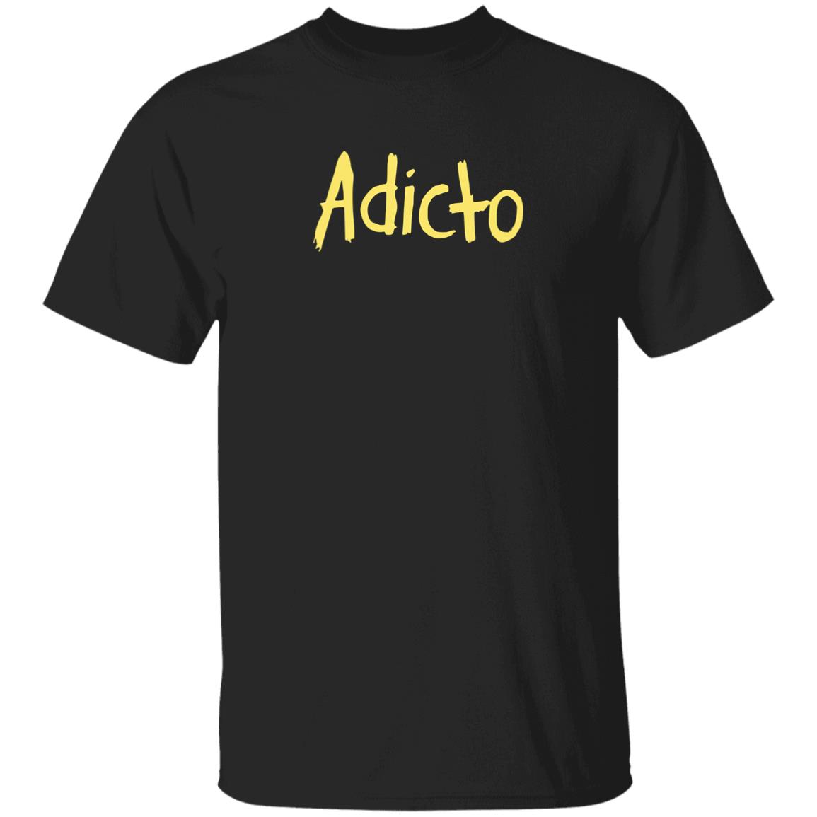 Fuerza Regida Adicto Adicto Merch Adicto Black Tee Fuerza Regida Adicto Adicto Merch Adicto Black Tee