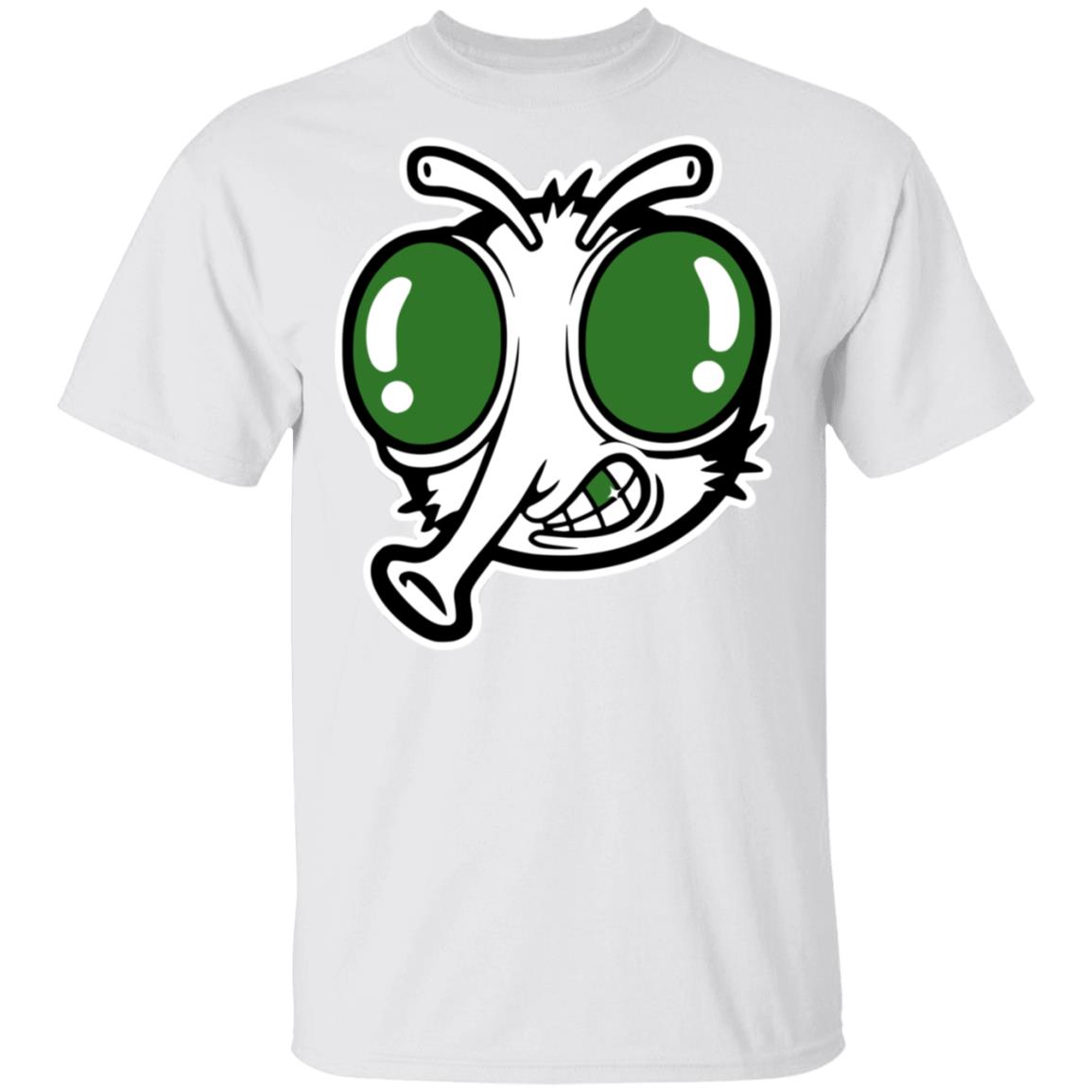 Funnymike Merch Metallic Green Stoopid Fly White Shirt Funnymike Merch Metallic Green Stoopid Fly White Shirt