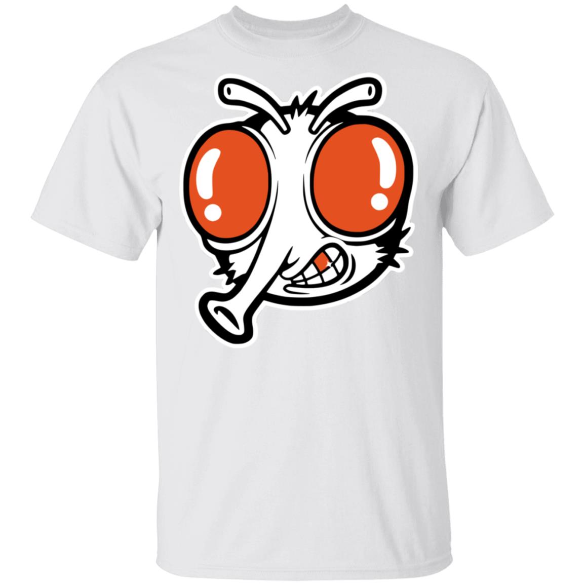 Funnymike Merch Metallic Orange Stoopid Fly White Shirt Funnymike Merch Metallic Orange Stoopid Fly White Shirt