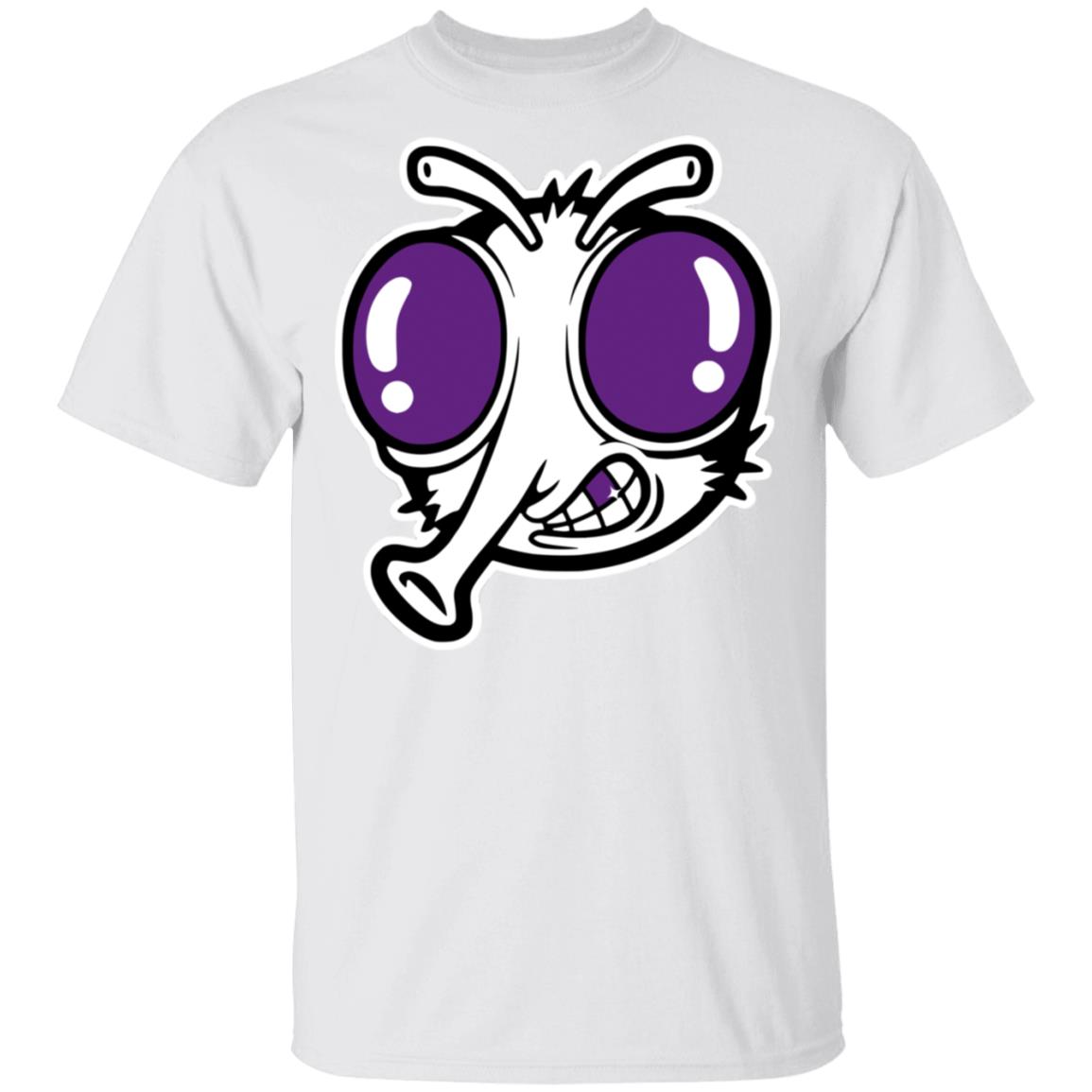 Funnymike Merch Metallic Purple Stoopid Fly White Shirt Funnymike Merch Metallic Purple Stoopid Fly White Shirt