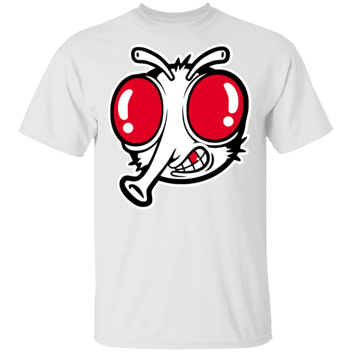 Funnymike Merch Metallic Red Stoopid Fly White Shirt Funnymike Merch Metallic Red Stoopid Fly White Shirt