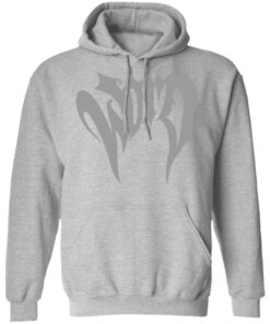 Griffin Johnson Merch Badass Hoodie With Word On Front Skulls On Back Gray Griffin Johnson Merch Badass Hoodie With Word On Front Skulls On Back Gray
