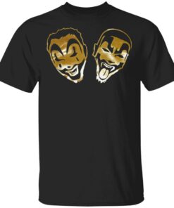 Icp Merch Insane Clown Posse Faces Gold Foil Black Shirt Icp Merch Insane Clown Posse Faces Gold Foil Black Shirt