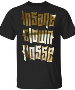 Icp Merch Insane Clown Posse Stacked Logo Gold Foil Black Icp Merch Insane Clown Posse Stacked Logo Gold Foil Black