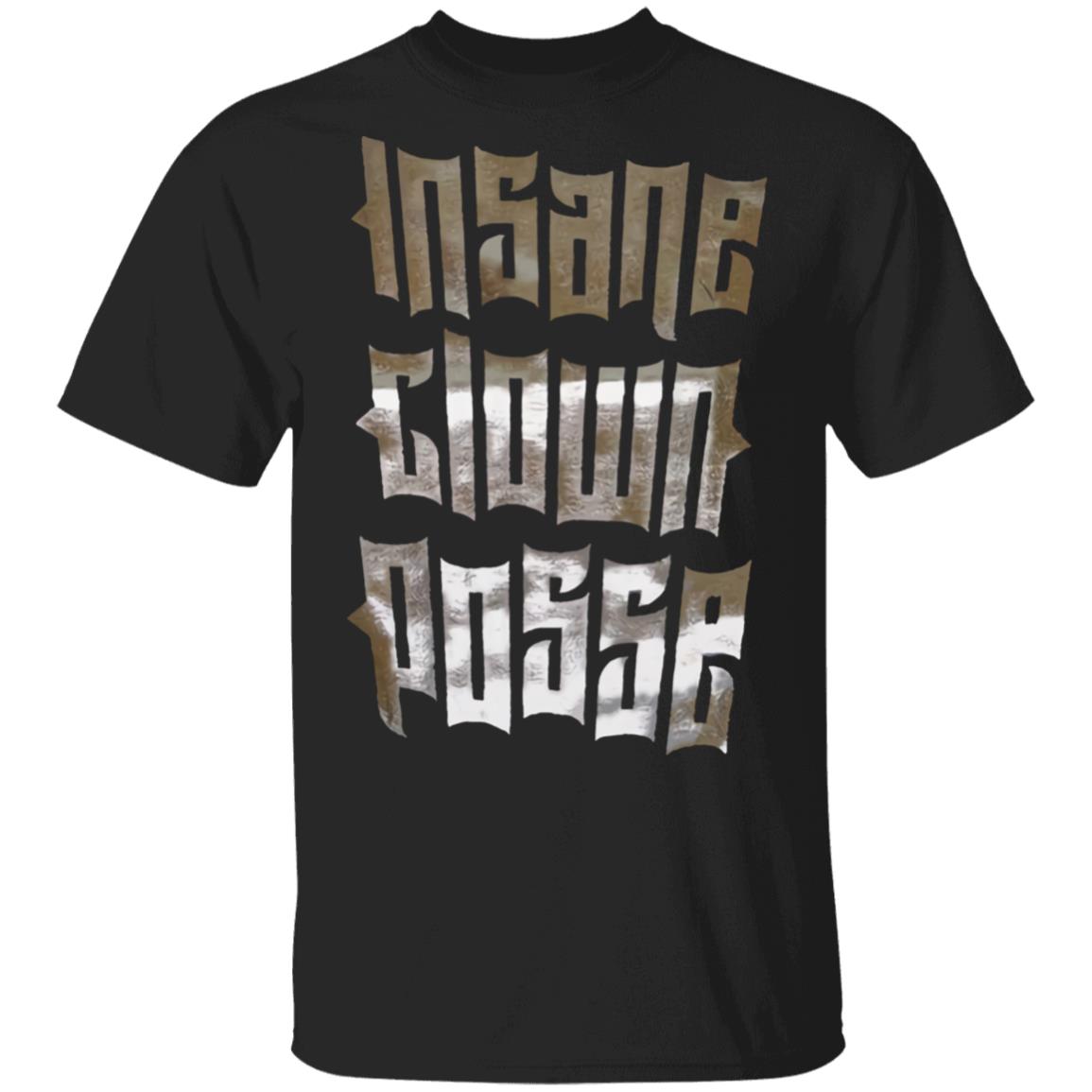 Icp Merch Insane Clown Posse Stacked Logo Silver Foil Black Icp Merch Insane Clown Posse Stacked Logo Silver Foil Black