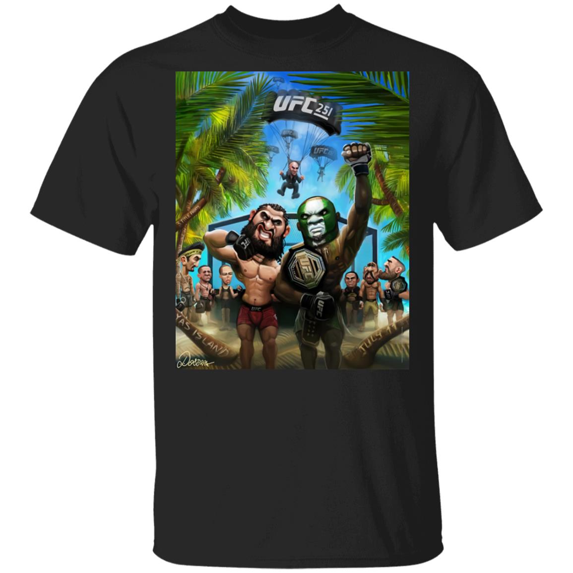 Jorge Masvidal Merch Men's UFC 251 Artist Series Event Black T-Shirt Jorge Masvidal Merch Men's UFC 251 Artist Series Event Black T-Shirt