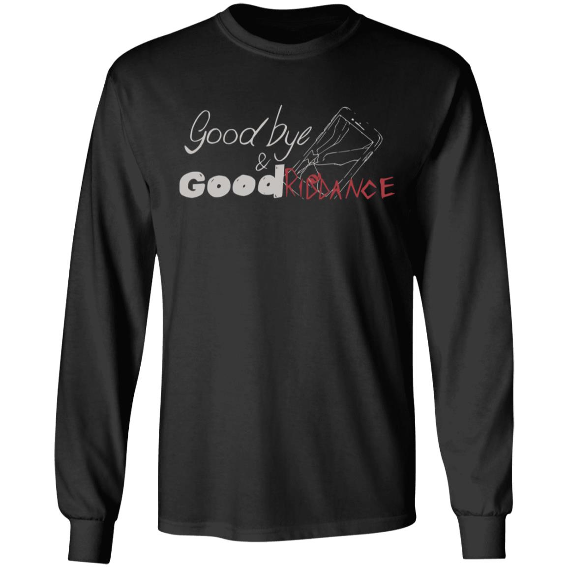Juice Wrld Official Merch Goodbye Good Riddance Long Sleeve In Black Juice Wrld Official Merch Goodbye Good Riddance Long Sleeve In Black