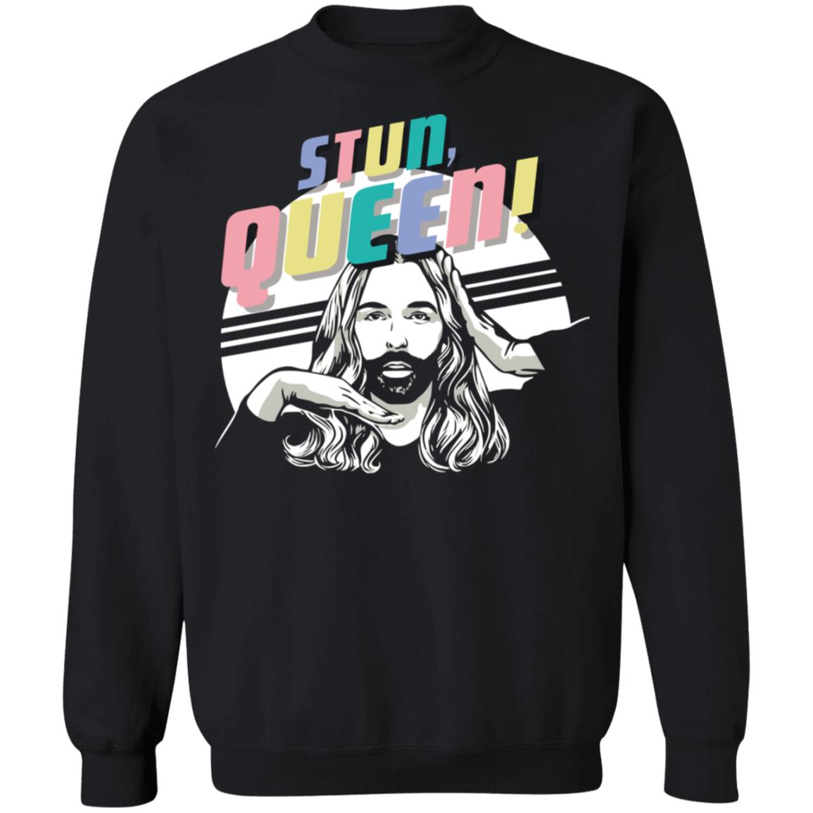Jvn Merch Jonathan Van Ness Rainbow Print Crewneck Sweatshirt Jvn Merch Jonathan Van Ness Rainbow Print Crewneck Sweatshirt
