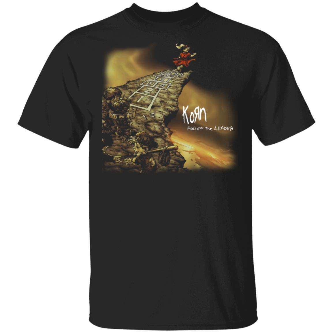 Korn Merch Follow The Leader Cliff T-Shirt Korn Merch Follow The Leader Cliff T-Shirt