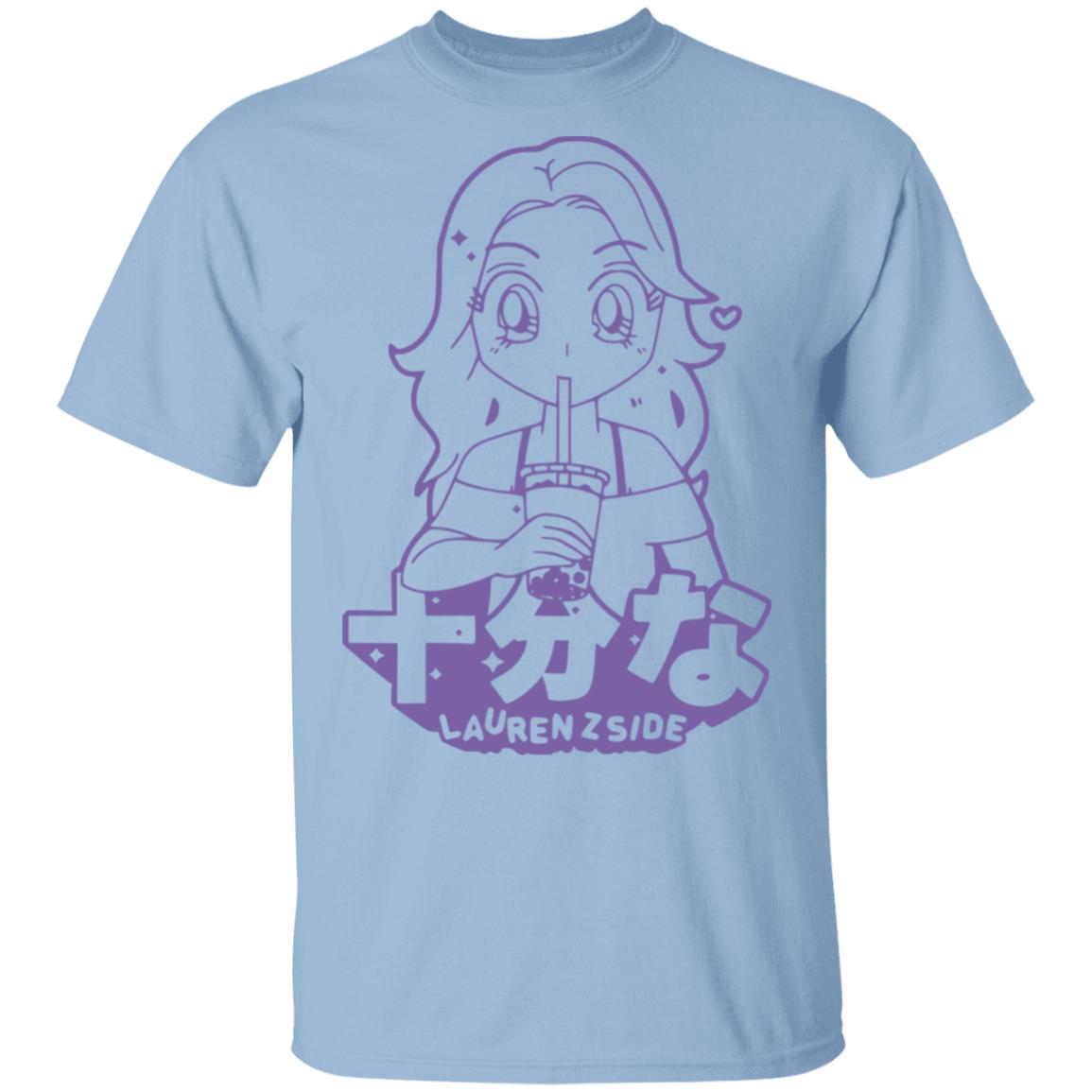 Laurenzside Merch Kawaii Puff Print Light Blue Tee Laurenzside Merch Kawaii Puff Print Light Blue Tee