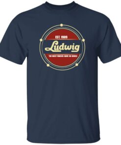Ludwig Merch Ludwig Est 1909 Drum Shirt Navy Ludwig Merch Ludwig Est 1909 Drum Shirt Navy